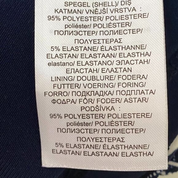 Lauren Ralph Lauren Sz 8 Printed Matte Jersey Faux Wrap Dress Lighthouse Navy - Picture 8 of 9